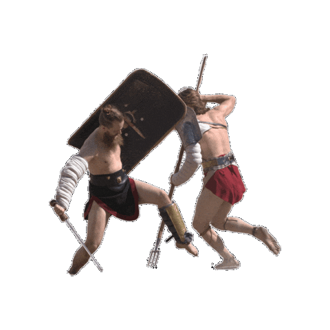 Museumparkarcheon giphygifmaker fighting battle gladiator Sticker