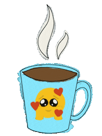 Happy Sunday Coffee Sticker by All Things Studio