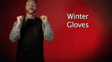 sign language winter gloves GIF by Sign with Robert