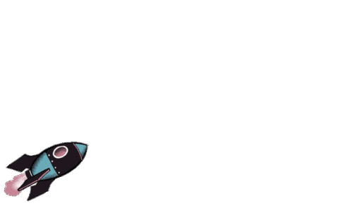 Rocket Ship Space Sticker by Plasma Republic