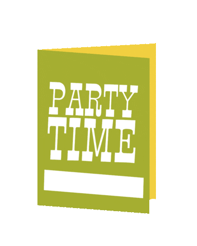 jackjohnbrown party card party time jackjohnbrown Sticker