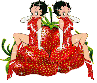 betty boop strawberry Sticker