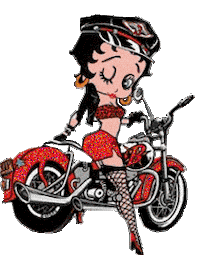 betty boop motorcycle STICKER