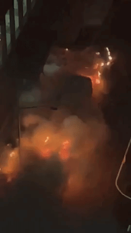 Large Fire Engulfs Multiple Vehicles in New York