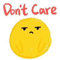 I Dont Care Whatever Sticker by arlyna