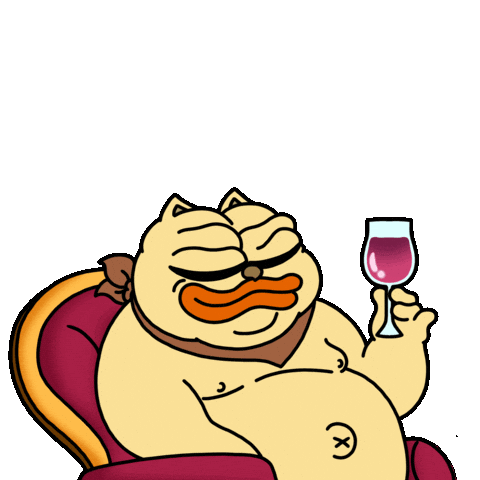 Cheers Wine Sticker by ChonkyCom