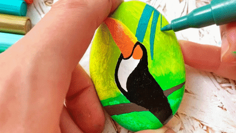 Artistro giphyupload toucan artistro rockpainting GIF