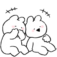 うさぎ ハッピー Sticker by すこぶる動くウサギ