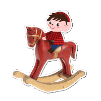 Christmas Horse Sticker by brocki.ch