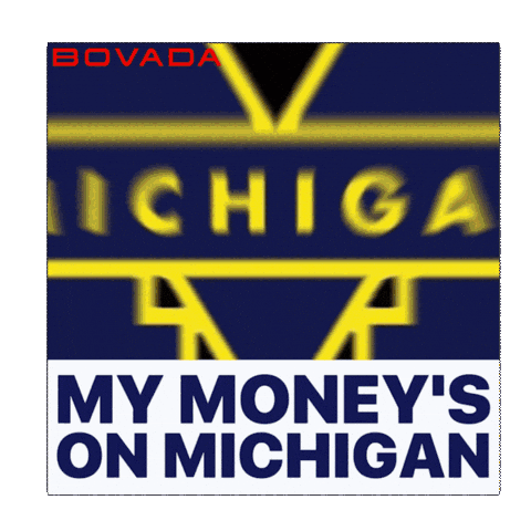 Go Blue Michigan Football Sticker by Bovada