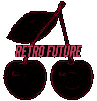 retrofuturebabe neon cherry retro future rfb Sticker