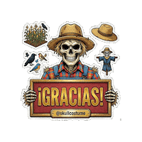 Skull Agradecer Sticker