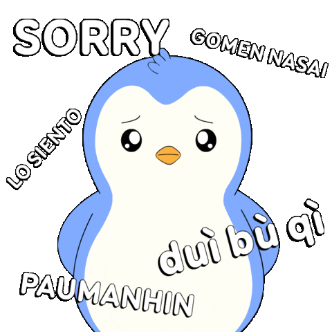 Sorry Forgive Me Sticker by Pudgy Penguins