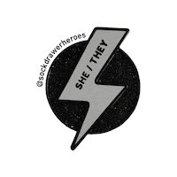 sockdrawerheroes trans pronouns sdh shethey Sticker