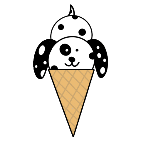 Ice Cream Dog Sticker