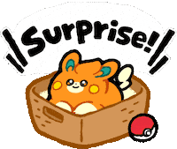 Surprise Basket Sticker by Pokémon