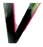 Glitch V Sticker by #BASILIO