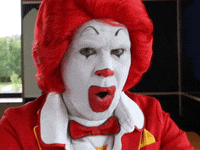 ronald mcdonald frown GIF by McDonald's CZ/SK