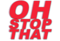 MeganLouiseDesigns_ pink red stop oh Sticker