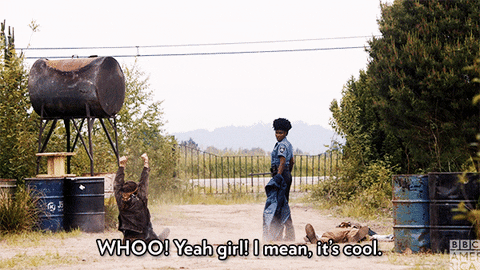 dirk gently you go girl GIF by BBC America