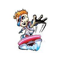 CraniacsWorld animation bye skull surf Sticker