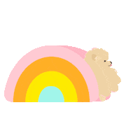 dog rainbow Sticker by Math