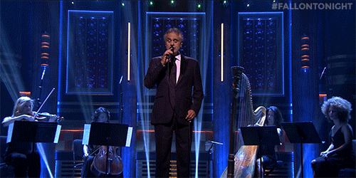 andrea bocelli GIF by The Tonight Show Starring Jimmy Fallon
