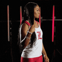 Track Field Hair Flip GIF by Louisville Cardinals