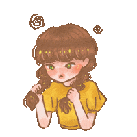 lilyfps confuse confused girl braided yellow girl Sticker