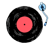 radio vinyl Sticker