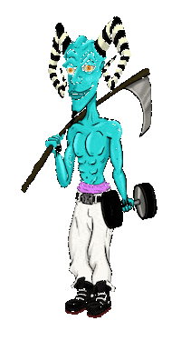 ShadowsLifeOfficial workout monster devil demon Sticker