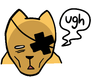 bricxart cat tired dead ugh Sticker