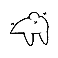 Bunny Kicking Sticker by vobot