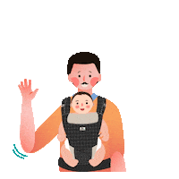 Mom Dad Sticker by Little Zen Baby