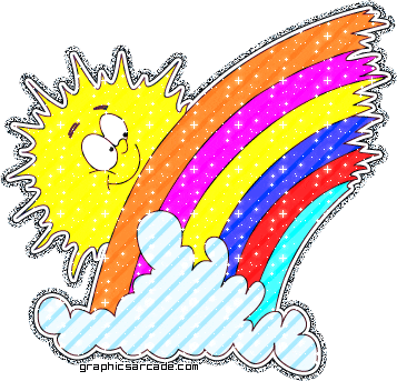 rainbow sun STICKER