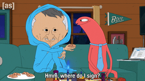 Cookie Contract GIF by Adult Swim