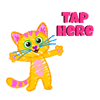 Cat Click Here Sticker by binibambini