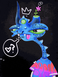 narisofka illustration nft monster tattoo GIF