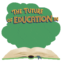 Digital art gif. Light green cloud hovers over an open book against a transparent background. Text, “The future of education in New Hampshire is on the ballot.”