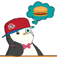 Hungry Bon Appetit Sticker by Pudgy Penguins