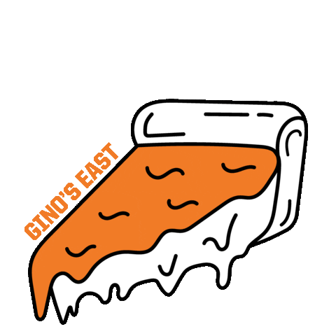 Ginos_East cheese cheese pull deep dish chicago pizza Sticker