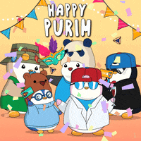 Chag Sameach Happy Purim GIF by Pudgy Penguins