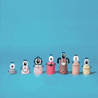 Peek A Boo Monsters GIF by HANDYMARTIAN