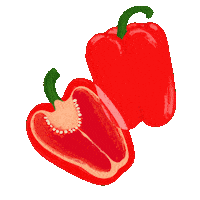 Vegetable Capsicum Sticker by Erstwilder