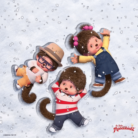 snow snowing GIF by MONCHHICHI