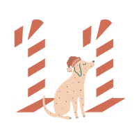 Dog Christmas Sticker by Wüfers