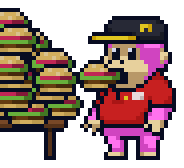 Hungry Pixel Art Sticker by SMOL