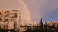 'Calm After The Storm': Double Rainbow Arcs Over Miami