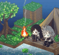 uwelables final fantasy campfire ff7 cloti GIF