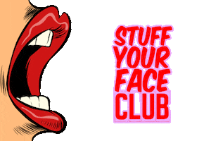 Stuff Your Face Sticker by srulymeyer